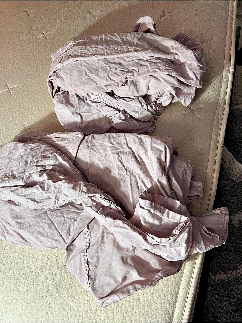 Purity Home Cotton Sheet Set lavender Queen Fitted Sheet